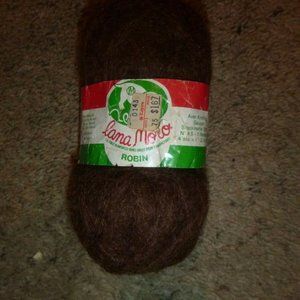 1 Skein Vintage Lana Moro Wool Mohair Blend Yarn Color 2602 (Brown) 103 yds.